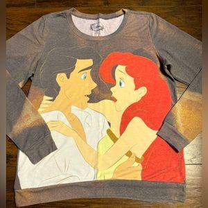 Little Mermaid Ariel Long Sleeve Sweater Women Size XL Limited Edition Disney
